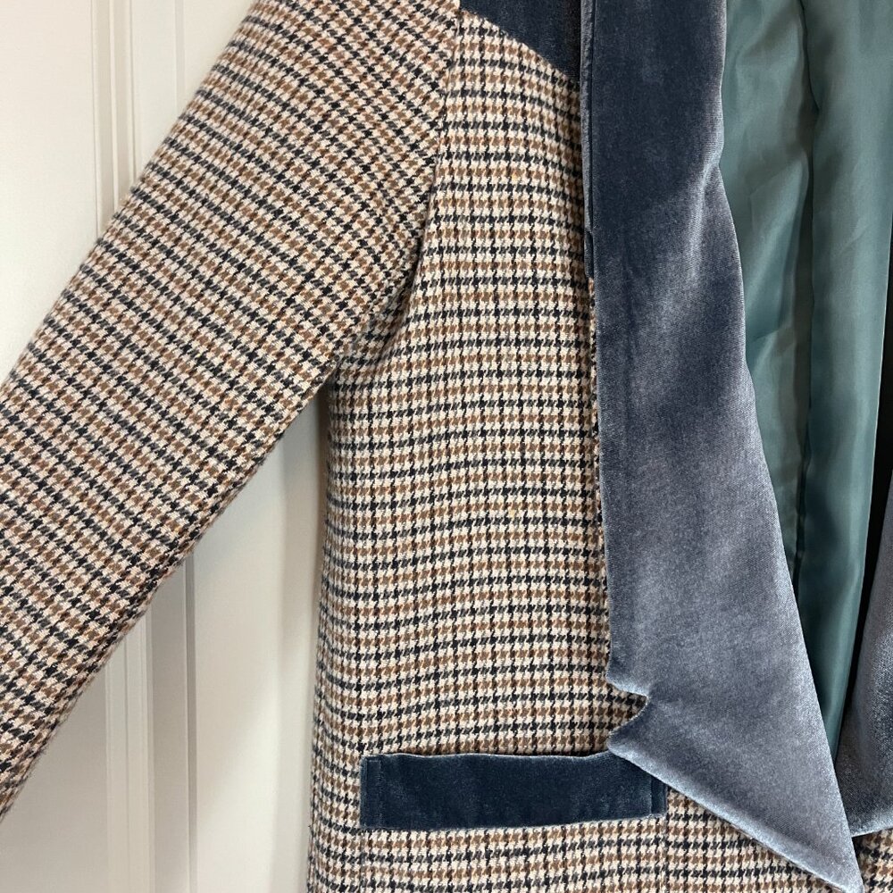 Long Sleeve Plaid Patchwork Jacket - image 7